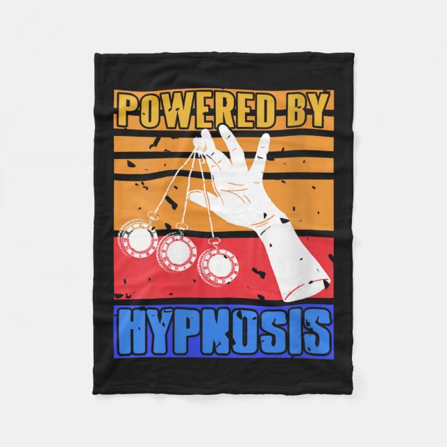 Womens Powered By Hypnosis Mind Control Humour For Fleece Blanket (Front)