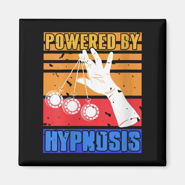 Womens Powered By Hypnosis Mind Control Humour For Magnet (Front)