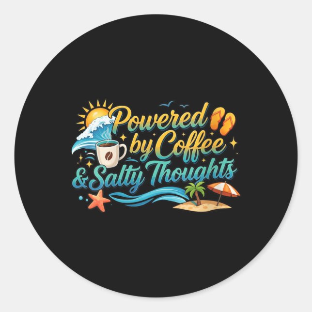 Womens Powered Classic Round Sticker (Front)