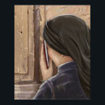 Women's Prayer Western Wall Jerusalem Israel Paint Poster<br><div class="desc">Prayer, Western Wall KOTEL Jerusalem Old City Israel Art Oil Painting. Jewish Woman praying at the Western Wall, Women's prayer, Mother's prayer (Wailing Wall, Kotel) Jerusalem, Israel. Jewish Holiday, Rosh Hashanah, Sukkot, Yom Kippur, Hanukkah, Purim, Passover, Shavuot, Wedding Day, Bar Mitzvah, Bat Mitzvah, Jerusalem Day, Drawing, Hand Drawn, Art, Oil,...</div>