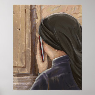 Women's Prayer Western Wall Jerusalem Israel Paint Poster