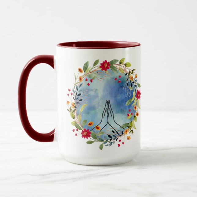 Women's Praying Hands Coffee Mug (Left)