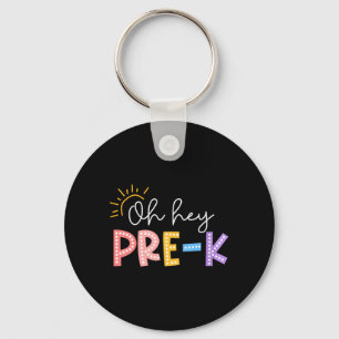 Womens Pre K Student Teacher Happy First Day Back Key Ring