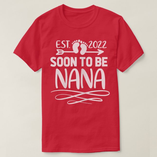 Womens Pregnancy Announcement Grandma Est 2022 Soo T-Shirt (Design Front)
