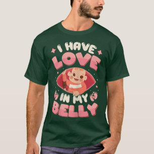 Womens Pregnancy Announcement Love In My Belly Pre T-Shirt