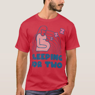 Womens Pregnant Mum Sleeping Tired Pregnancy T-Shirt