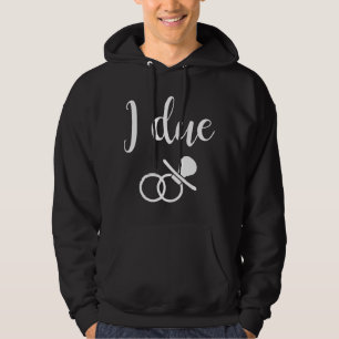 Womens Pregnant Wedding Engaged Bride to Be with B Hoodie