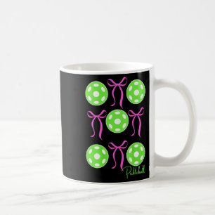 Womens preppy pink pickleball shirt girls love coffee mug