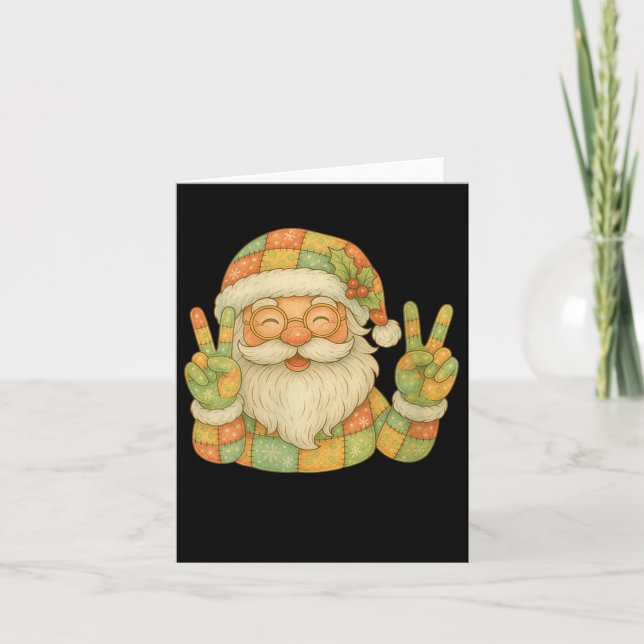 Womens Preppy Santa Christmas Crew 2025 Funny Fami Card (Front)