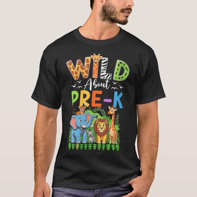 Womens Preschool Teacher Kids Back To School Wild  T-Shirt (Front)