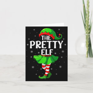 Womens Pretty Elf Christmas Girls Women Elf Squad Card