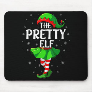 Womens Pretty Elf Christmas Girls Women Elf Squad Mouse Mat