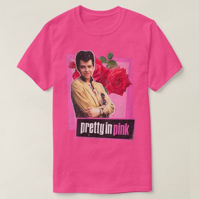 Womens Pretty in Pink Duckie Rose VNeck  T-Shirt (Design Front)
