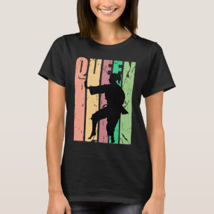 Womens Pretty Karate Queen Birthday Colourful Cute T-Shirt