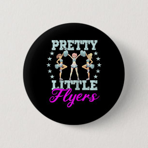Womens Pretty Little Flyers For A Cheerleader 6 Cm Round Badge