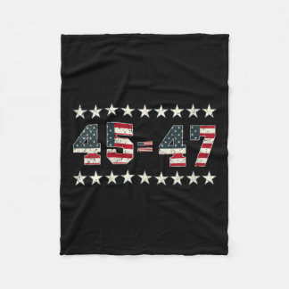 Womens Pro Trump 2024 45th Potus 45=47 President 2 Fleece Blanket