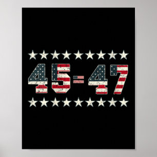 Womens Pro Trump 2024 45th Potus 45=47 President 2 Poster