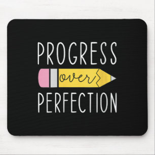Womens Progress Over Perfection Motivational Teach Mouse Mat