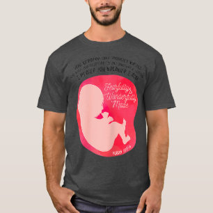 Womens ProLife Psalm 139 Baby Gender Reveal T-Shirt