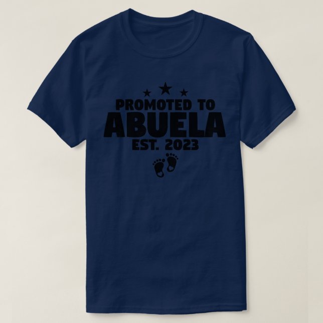 Womens Promoted To Abuela 2023 Spanish Grandmother T-Shirt (Design Front)
