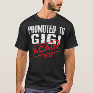 Womens Promoted To Gigi Again Est 2022 Pregnancy T-Shirt
