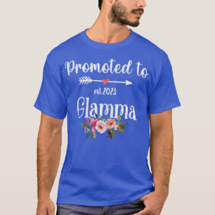 Womens Promoted to Glamma Est 2023 Women Floral Fi T-Shirt