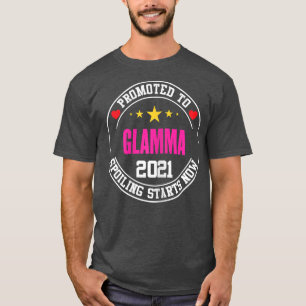 Womens Promoted to Glamma, new Grandmother T-Shirt