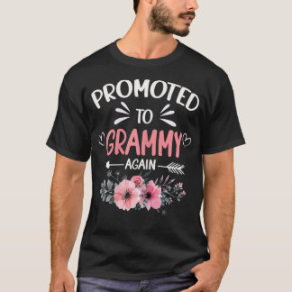 Womens Promoted to Grammy Again Flower New Grammy T-Shirt