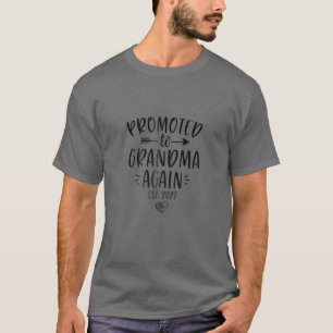 Womens Promoted To Grandma Again 2022 Mother's Day T-Shirt