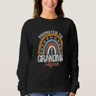 Womens Promoted To Grandma Again Baby  Pregnancy A Sweatshirt