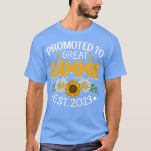 Womens Promoted To Great Gammie Est 2023 Pregnancy T-Shirt