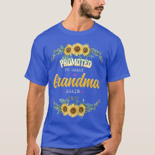 Womens Promoted To Great Grandma Again Est T-Shirt