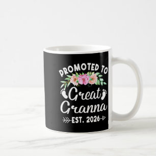 Womens promoted to great granna est 2026 mothers coffee mug