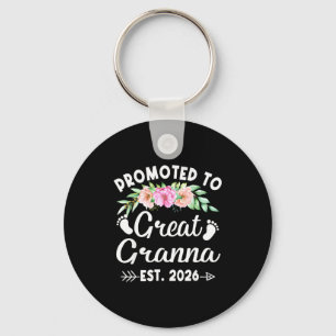 Womens promoted to great granna est 2026 mothers key ring