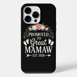 Womens Promoted to Great Mamaw iPhone 14 Pro Max Case