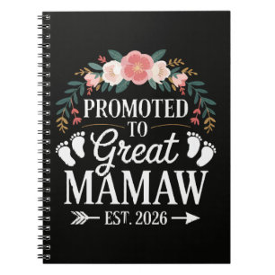 Womens Promoted to Great Mamaw Notebook