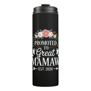 Womens Promoted to Great Mamaw Thermal Tumbler