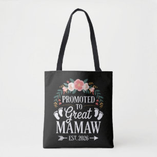 Womens Promoted to Great Mamaw Tote Bag