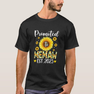 Womens Promoted To Memaw Est.2023 Funny Pregnancy T-Shirt