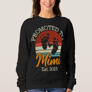 Womens Promoted To Mimi 2023 Pregnancy Announce Re Sweatshirt