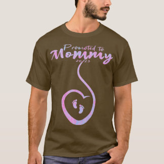 Womens Promoted To Mummy 2023 Gender Reveal Party  T-Shirt