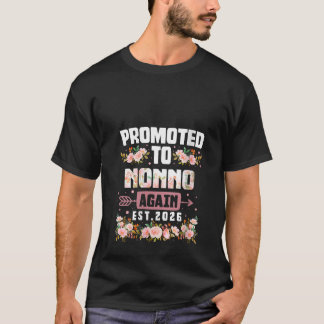 Womens Promoted To NONNO Again 2026 Cute Flower Mo T-Shirt