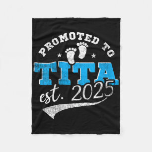 Womens Promoted To Tita 2025 New Filino Aunt Vinta Fleece Blanket