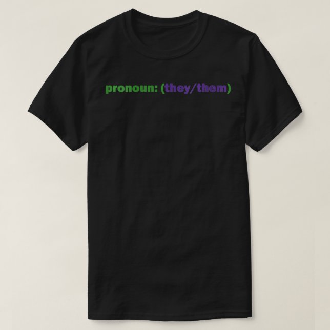 Womens pronoun they them VNeck  T-Shirt (Design Front)