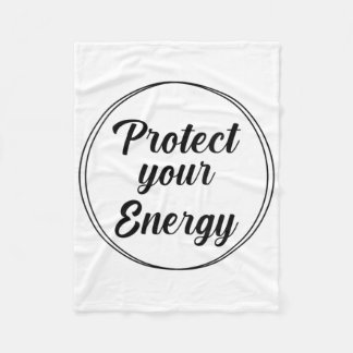 Womens Protect Your Energy Mental Health Awareness Fleece Blanket