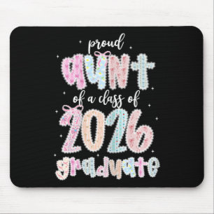 Womens Proud Aunt Of A Cl Of 2026 Graduate Shirt S Mouse Mat