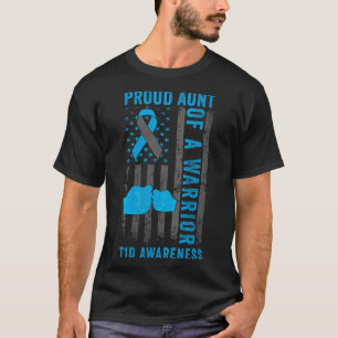 Womens Proud Aunt Of A T1d Warrior Type 1 Diabetes T-Shirt