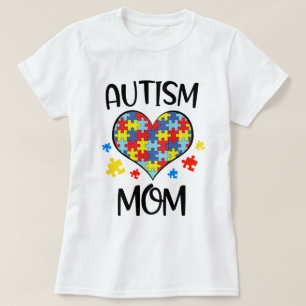 Womens Proud Autism Mum Awareness gift T-Shirt