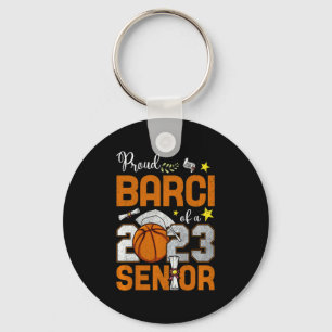 Womens proud barci of a 2023 senior basketball gra key ring