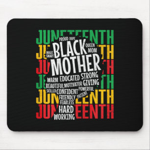 Womens Proud Black Mum Juneteenth Mothers Day Blac Mouse Mat